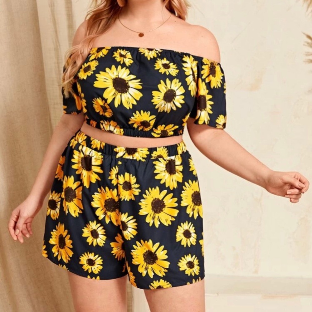 NWT SHEIN Shorts and Top Set Size 0XL